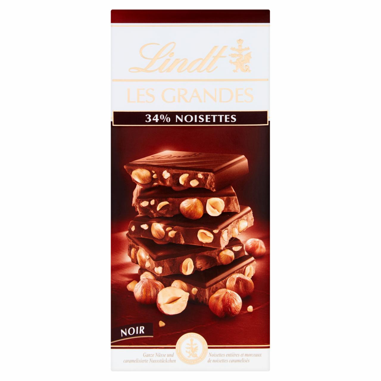 Zdjęcia - Lindt Les Grandes Szwajcarska czekolada deserowa z orzechami laskowymi 150 g