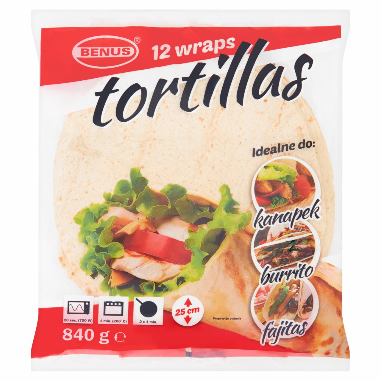 Zdjęcia - Benus Tortilla placki do napełniania 25 cm 840 g (12 sztuk)