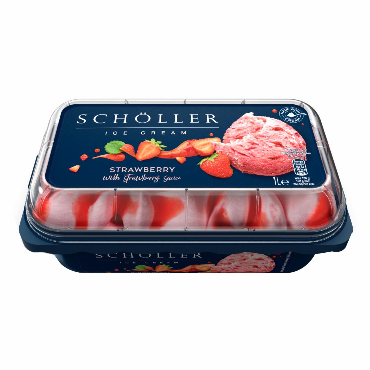 Zdjęcia - Schöller Lody truskawkowe z koktajlem truskawkowym 1 l