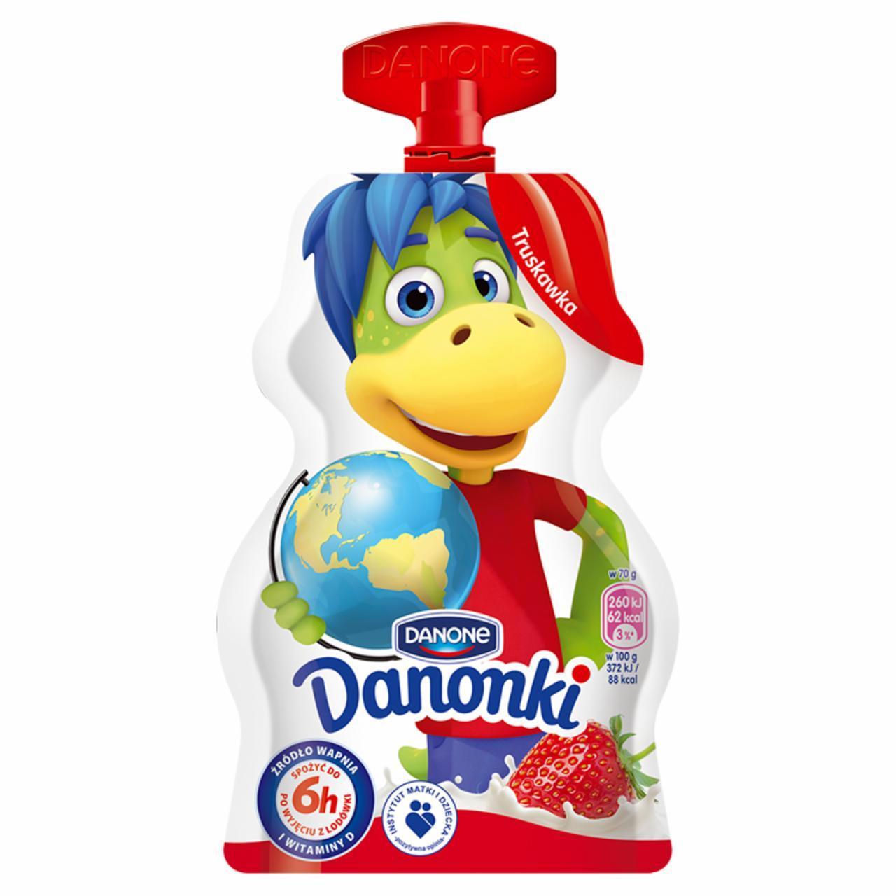 Zdjęcia - Danonki Jogurt truskawka 2.8% Danone