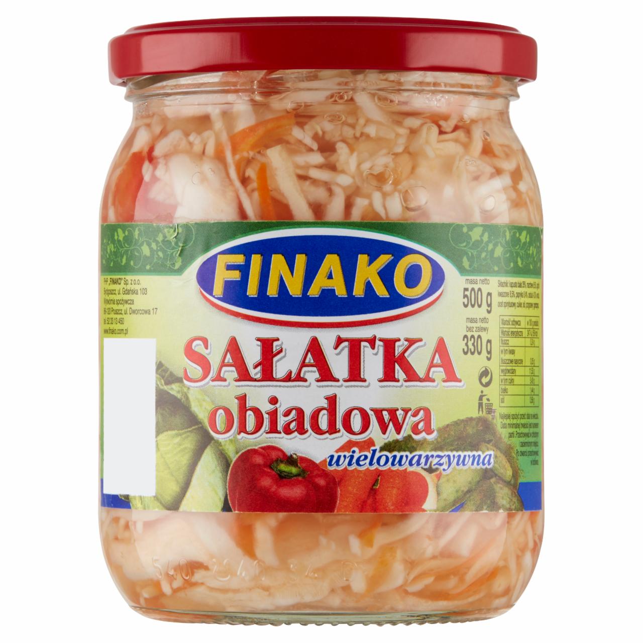 Zdjęcia - Finako Sałatka obiadowa wielowarzywna 500 g