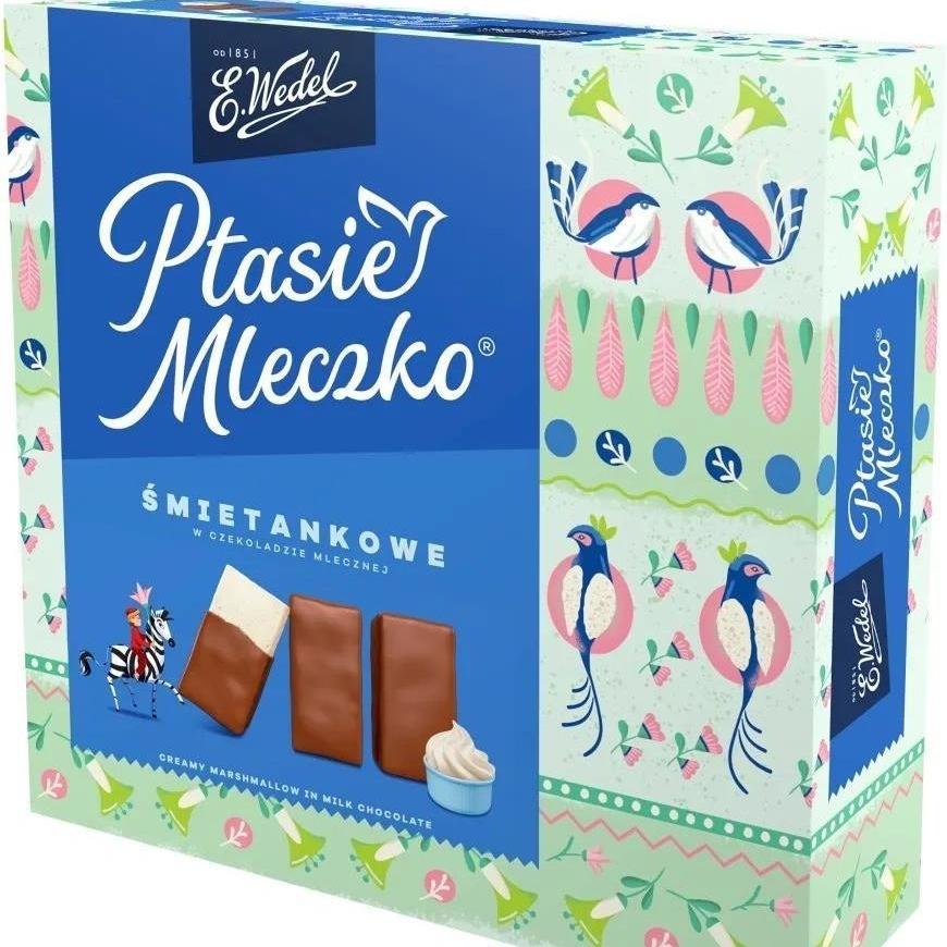 Zdjęcia - Ptasie mleczko śmietankowe w czekoladzie mlecznej E. Wedel