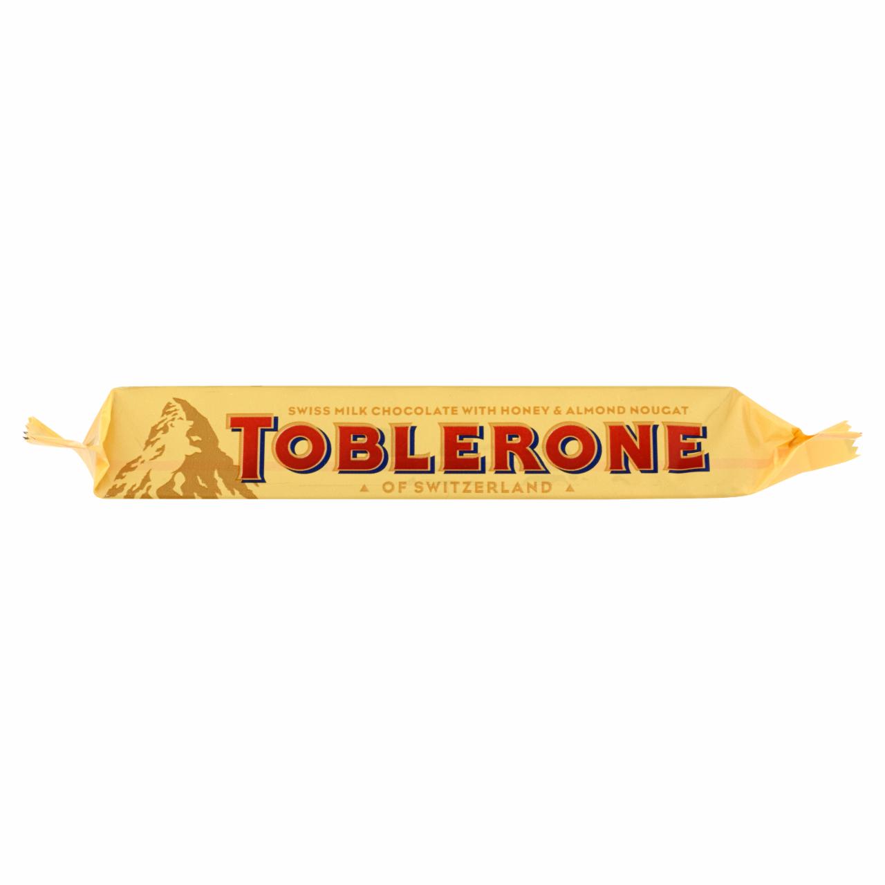 Zdjęcia - Szwajcarska czekolada mleczna z nugatem miodowo-migdałowym 35 g Toblerone