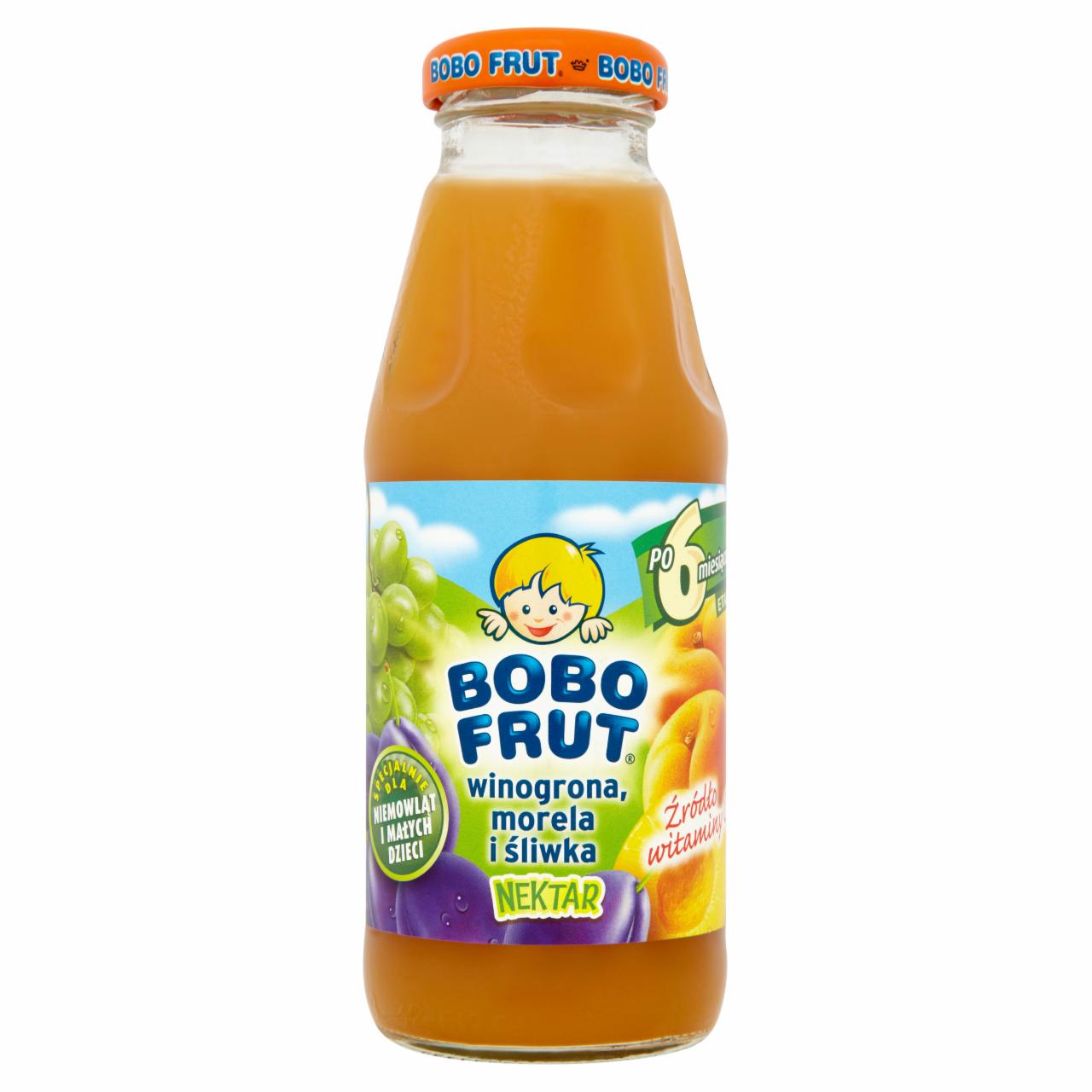 Zdjęcia - Bobo Frut Nektar winogrona morela i śliwka po 6 miesiącu 300 ml