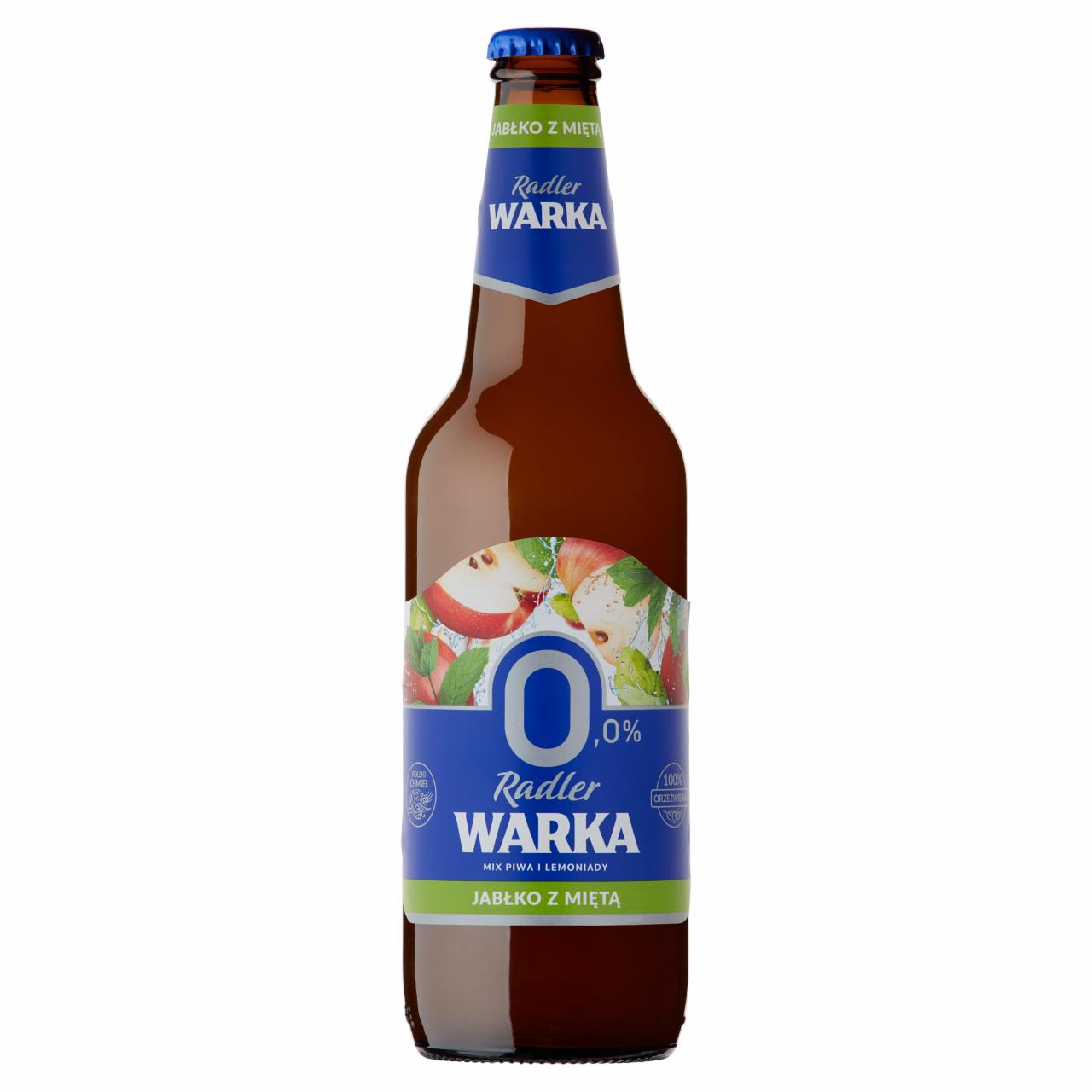 Zdjęcia - Warka Radler Piwo bezalkoholowe z lemoniadą o smaku jabłka z miętą 500 ml