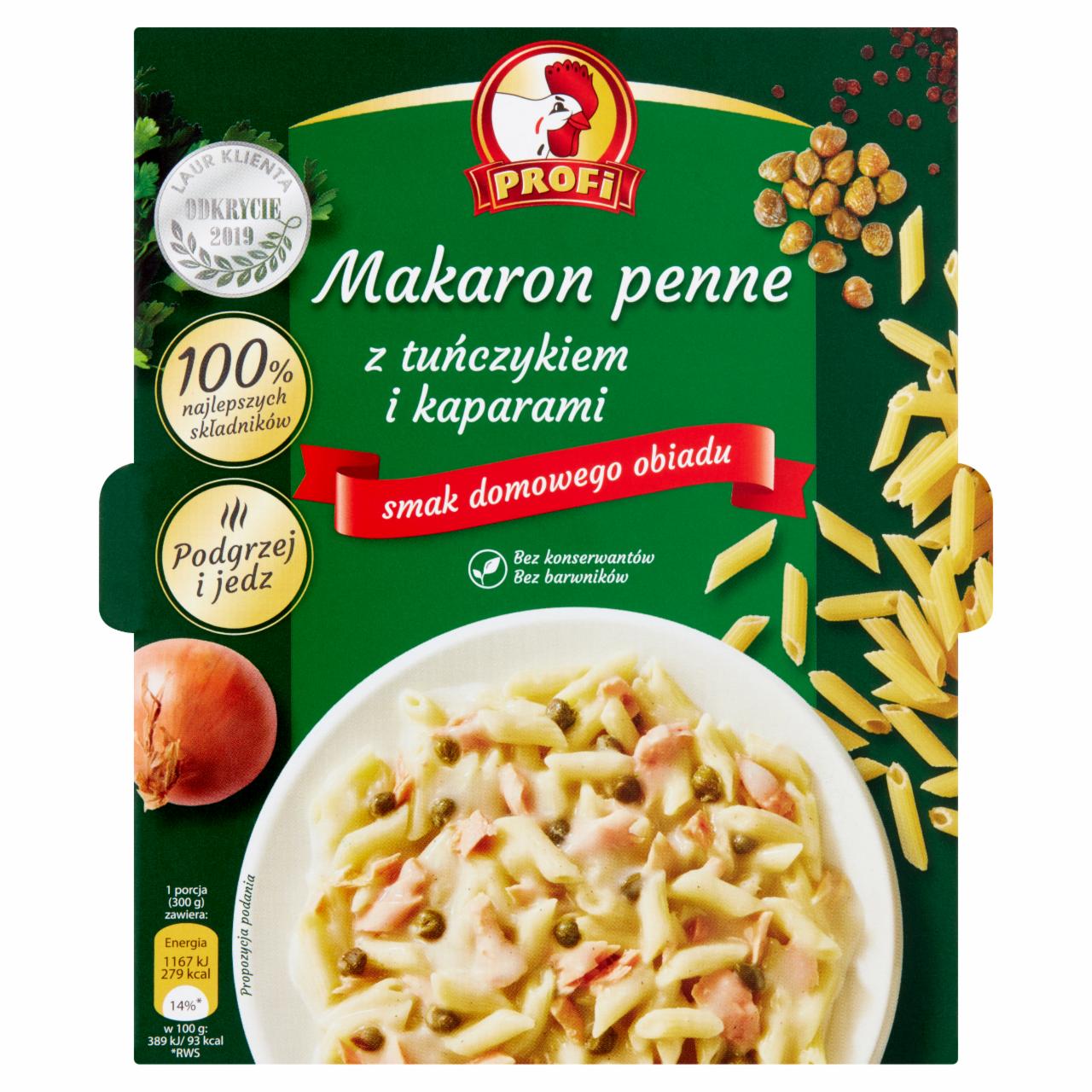 Zdjęcia - Profi Makaron penne z tuńczykiem i kaparami 300 g