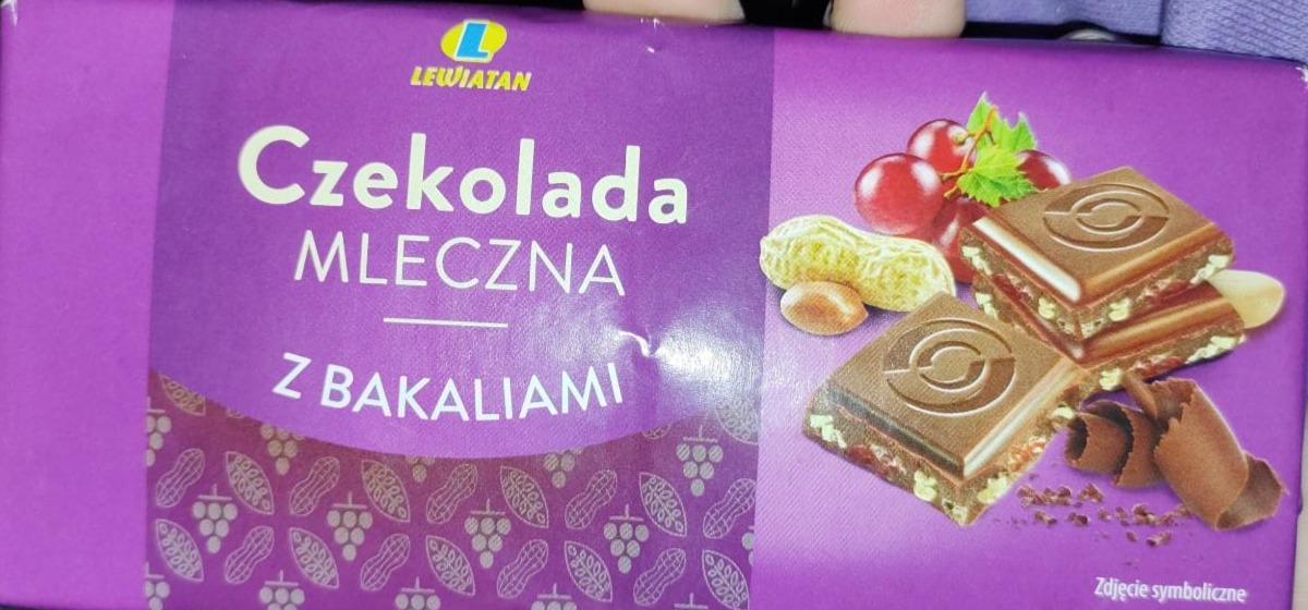 Zdjęcia - Czekolada Mleczna z Bakaliami Leviatan