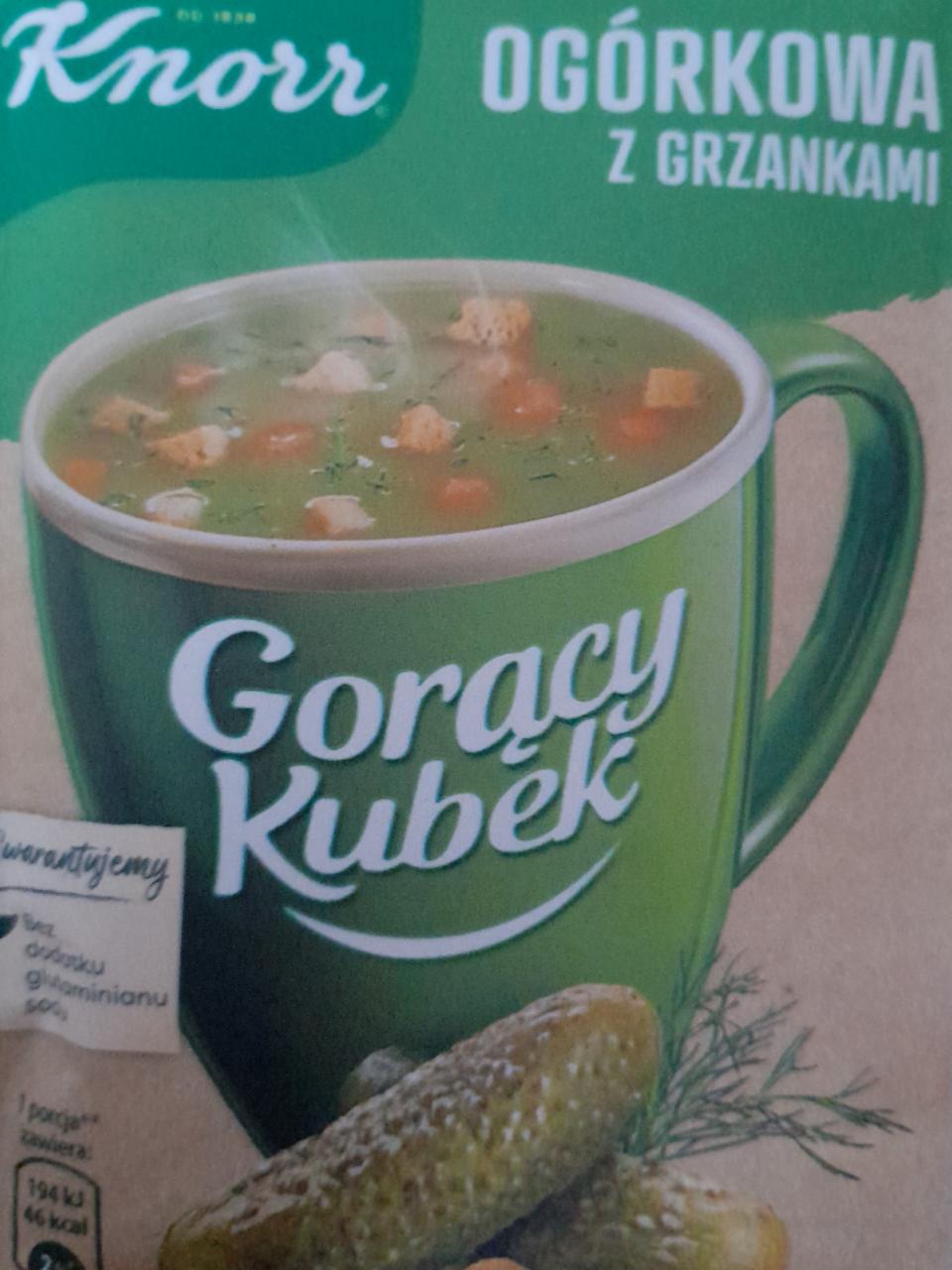 Zdjęcia - Knorr Gorący Kubek Ogórkowa z grzankami 13 g