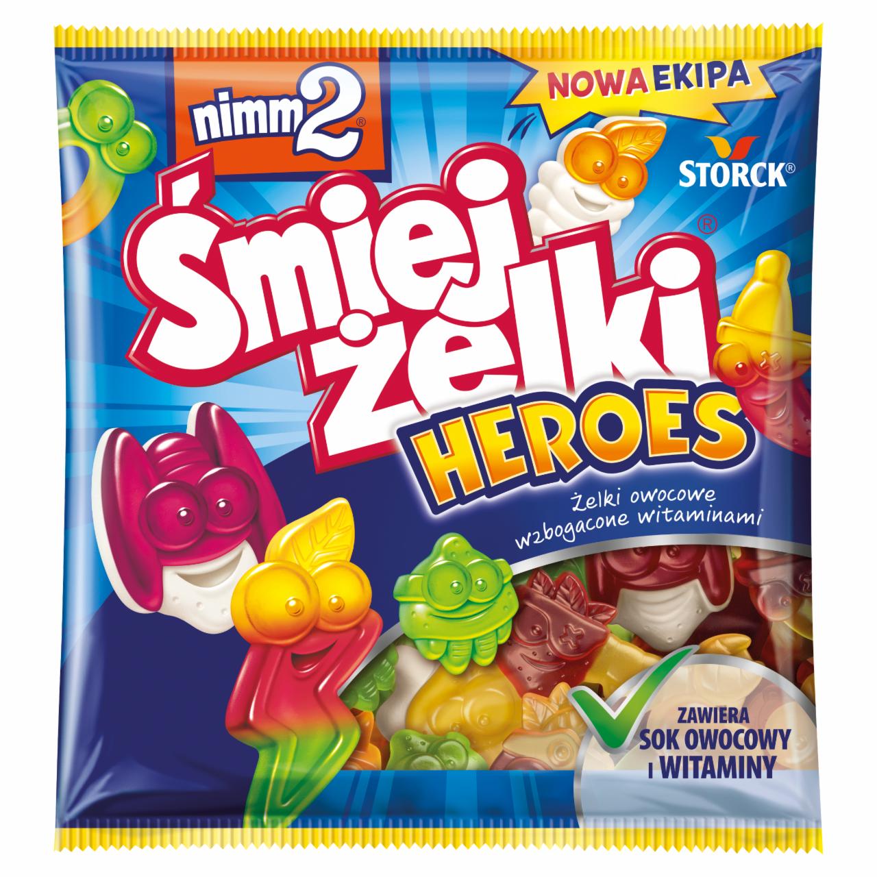 Zdjęcia - nimm2 Śmiejżelki Heroes Żelki owocowe wzbogacone witaminami 90 g