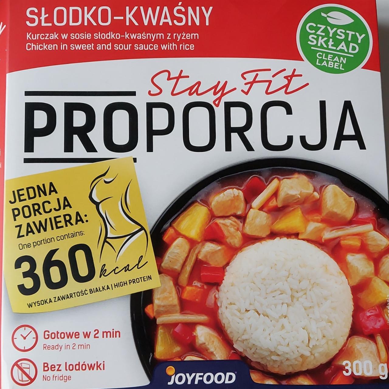 Zdjęcia - Proporcja Kurczak w sosie słodko-kwaśnym z ryżem Joyfood