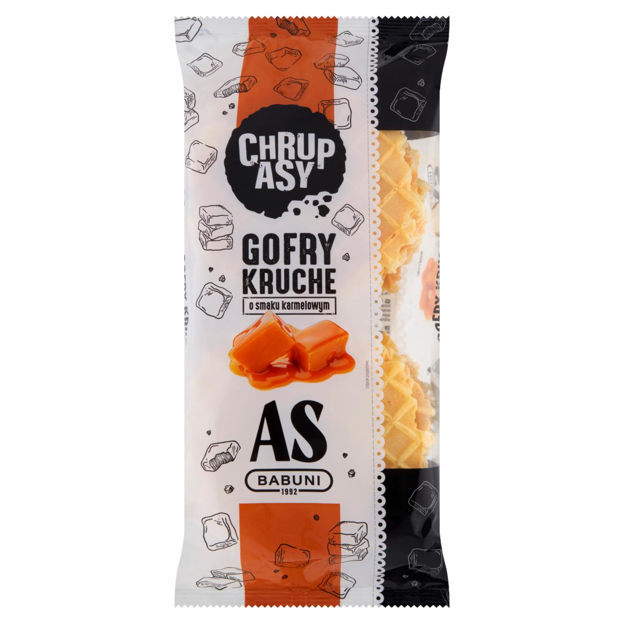 Zdjęcia - As-Babuni Chrupasy Gofry kruche o smaku karmelowym 145 g