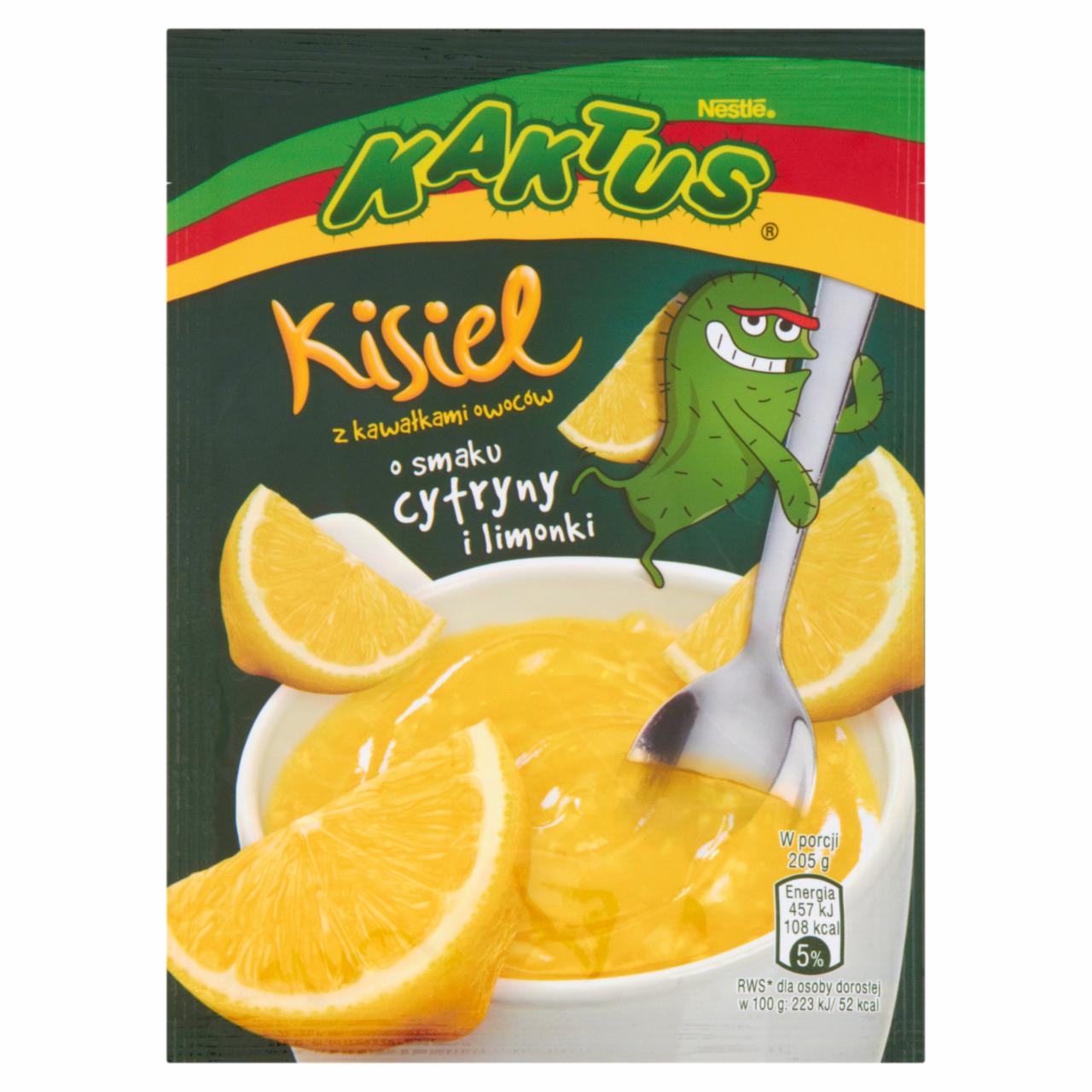 Zdjęcia - Kaktus Kisiel z kawałkami owoców o smaku cytryny i limonki 30 g