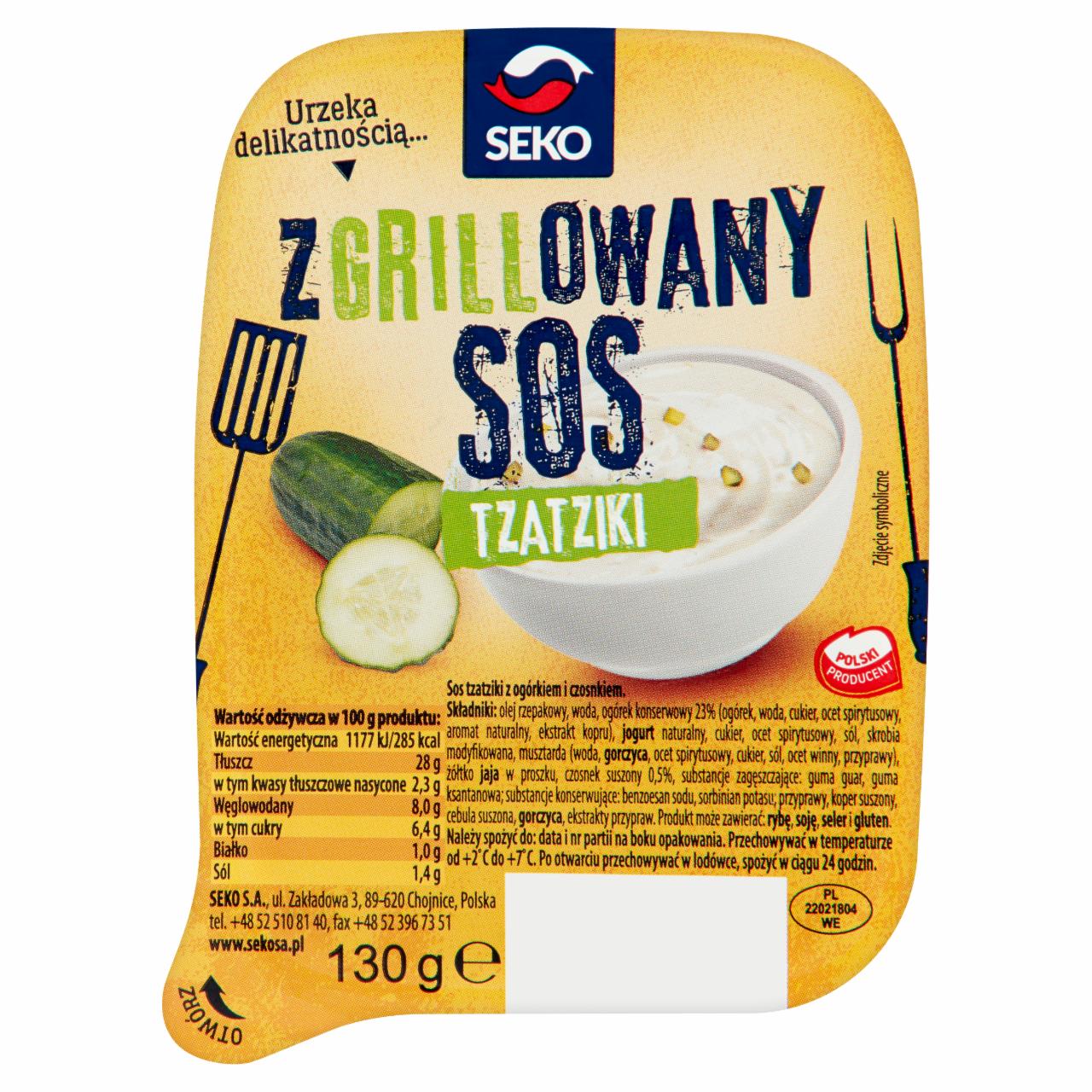 Zdjęcia - Seko Zgrillowany sos tzatziki 130 g