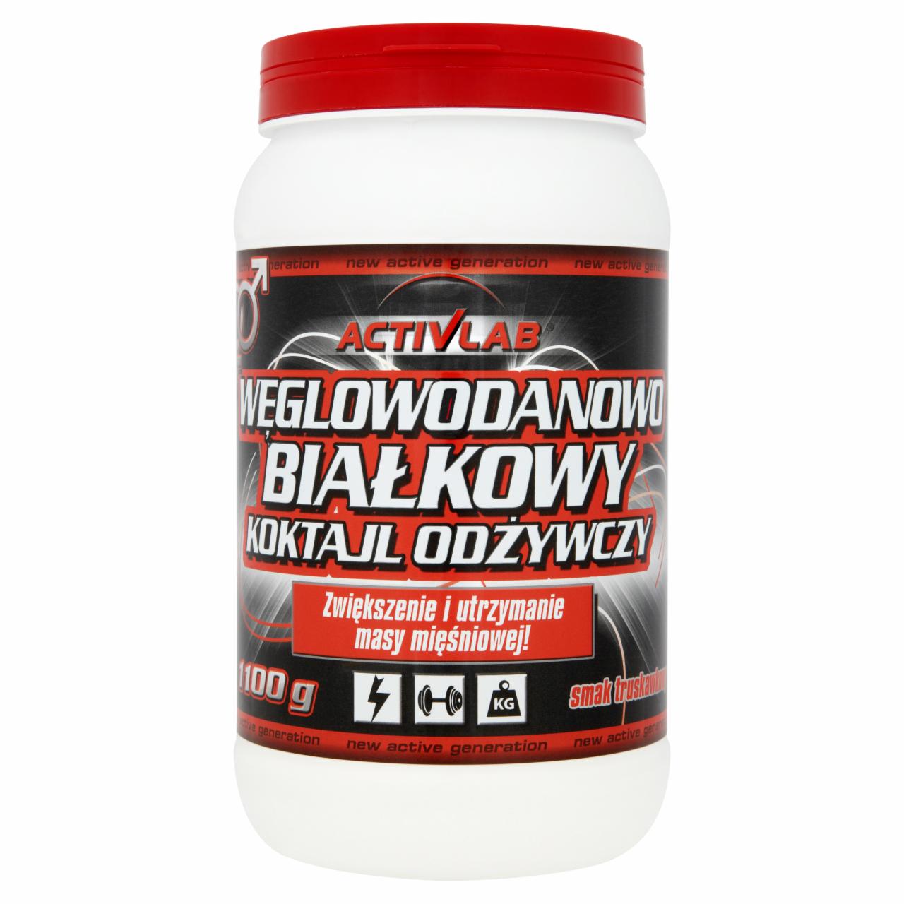 Zdjęcia - ActivLab Węglowodanowo-białkowy koktajl odżywczy smak truskawkowy 1100 g