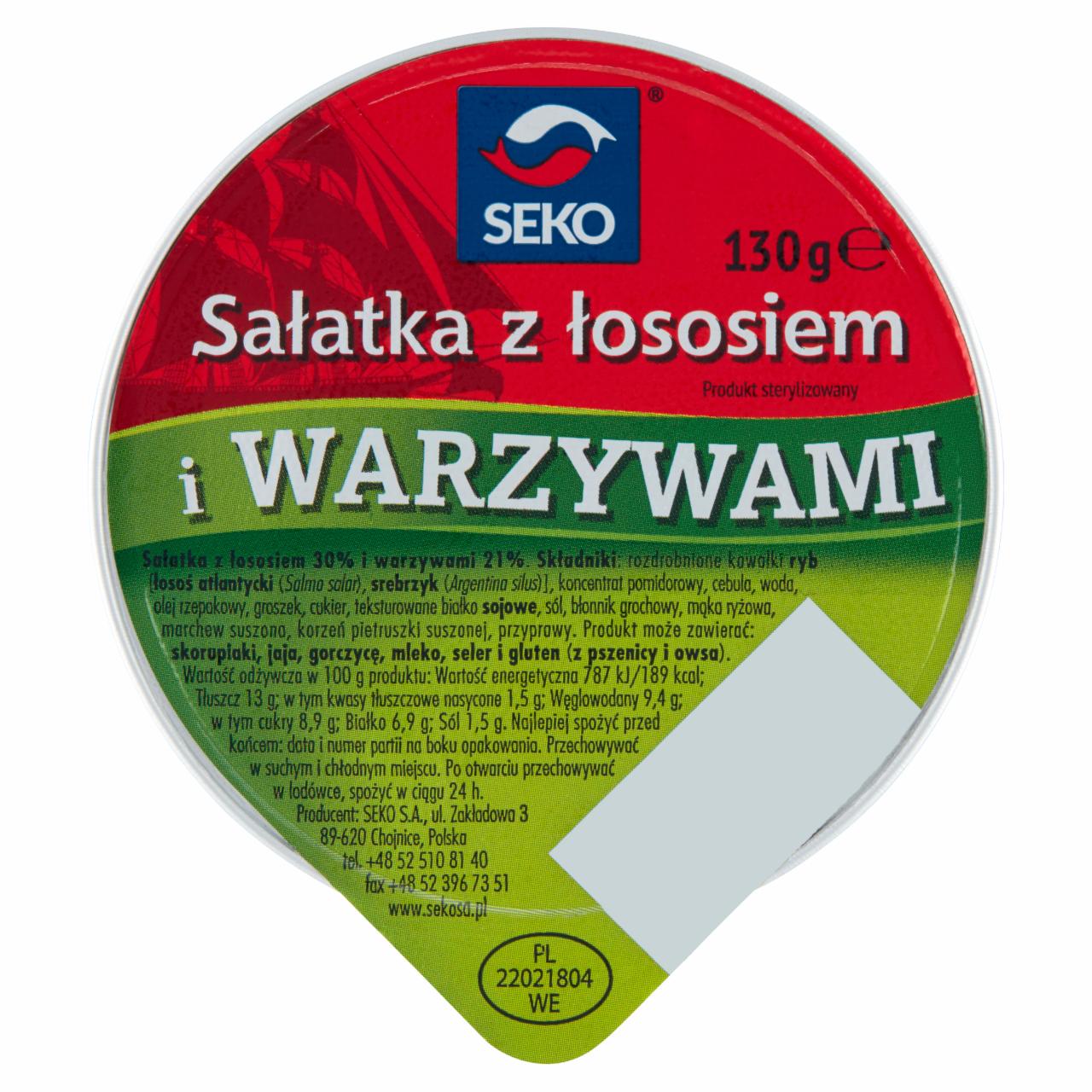 Zdjęcia - Seko Sałatka z łososiem i warzywami 130 g