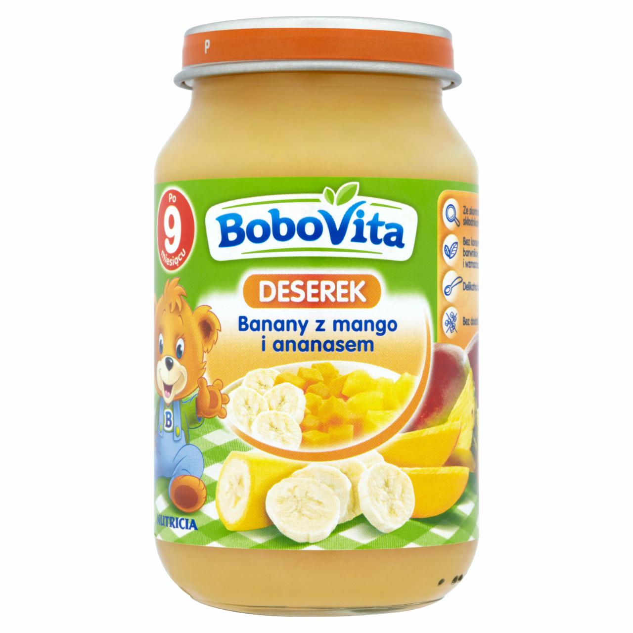 Zdjęcia - BoboVita Deserek Banany z mango i ananasem po 9 miesiącu 190 g