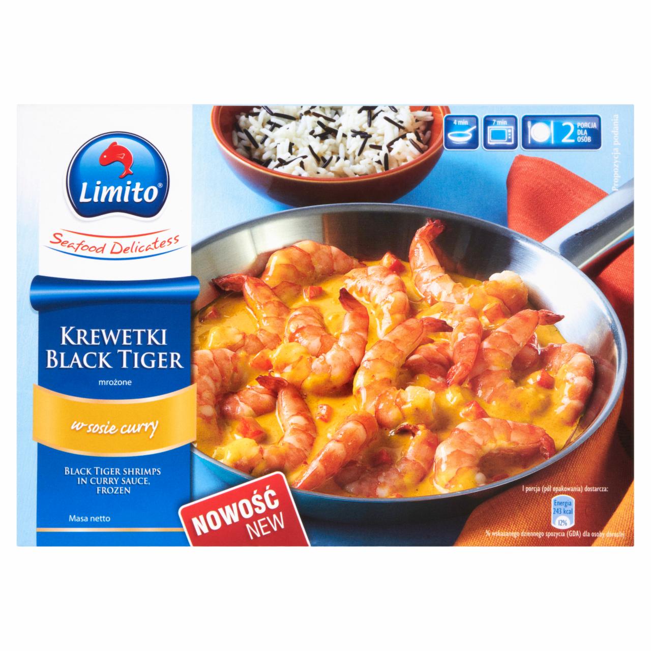 Zdjęcia - Limito Krewetki Black Tiger w sosie curry 275 g