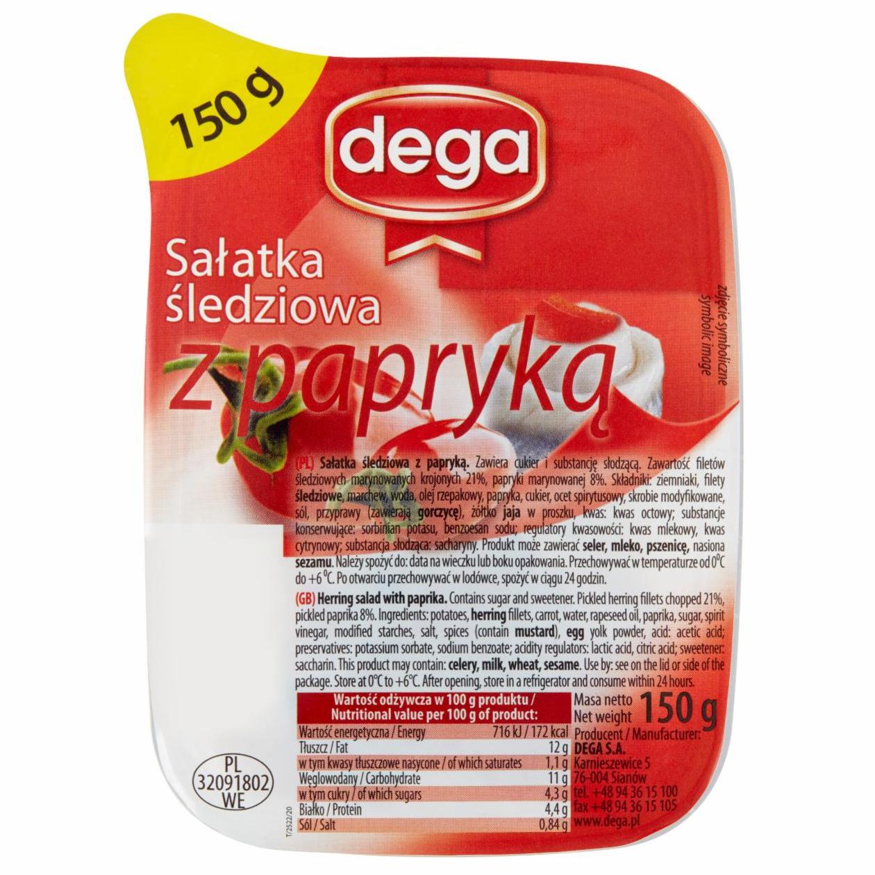 Zdjęcia - Sałatka śledziowa z papryką Dega