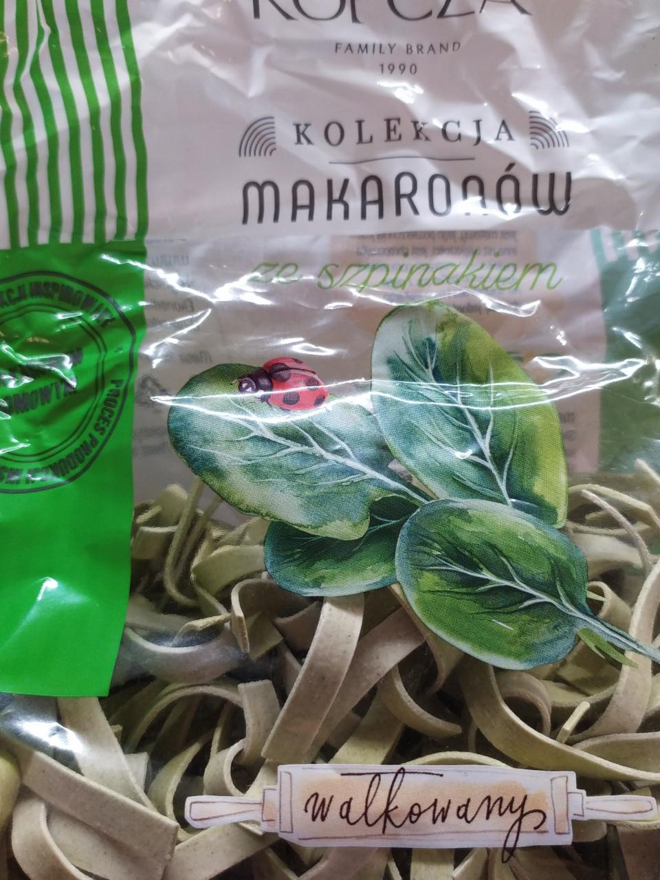 Zdjęcia - Makaron ze szpinakiem 400 g Makarony Kopcza