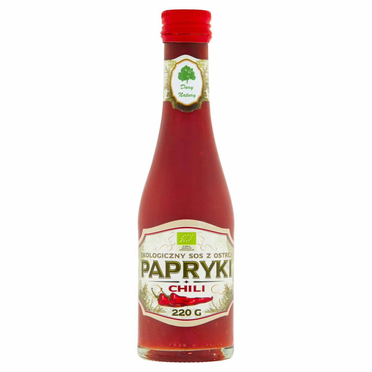 Zdjęcia - Dary Natury Ekologiczny sos z ostrej papryki chili 220 g