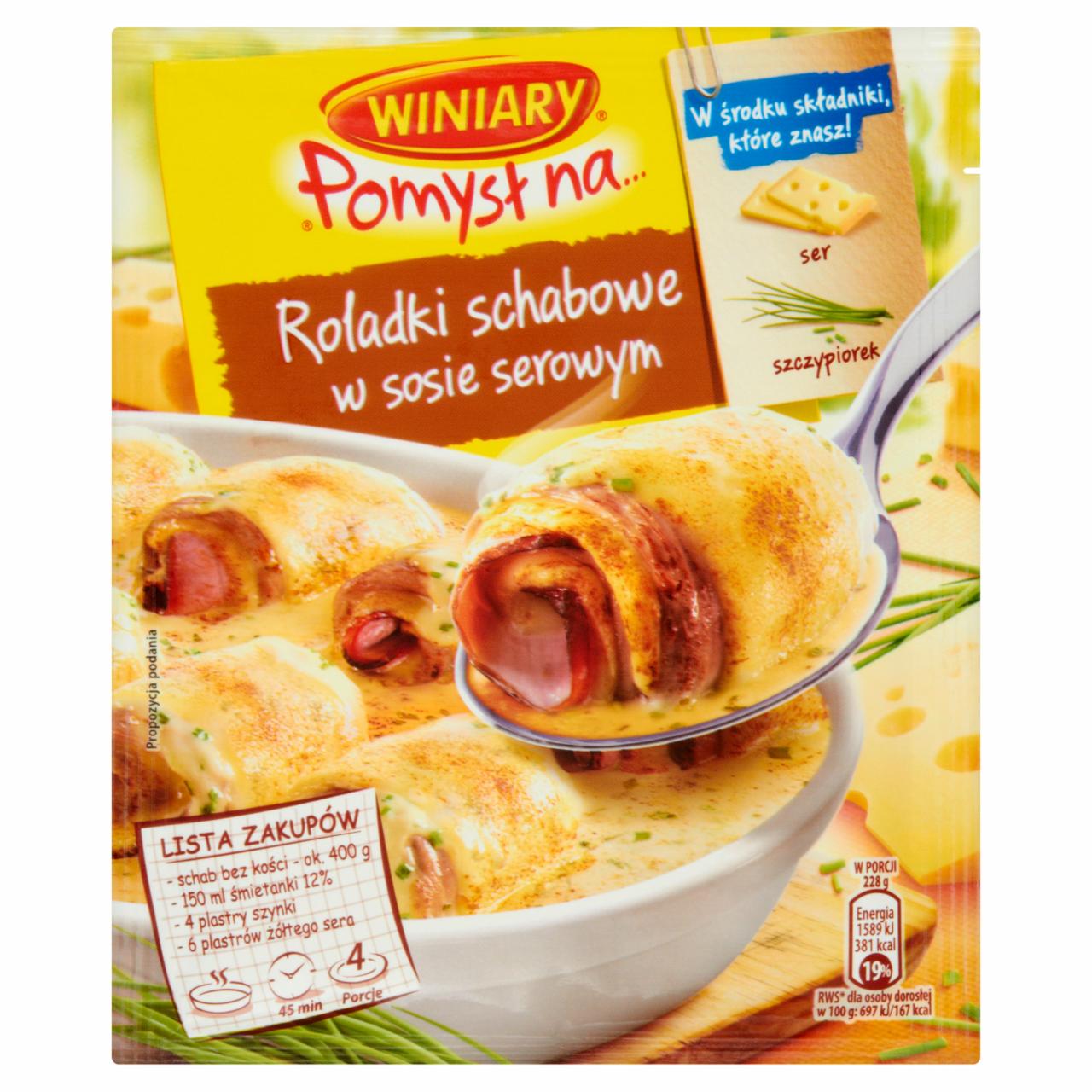 Zdjęcia - Winiary Pomysł na... Roladki schabowe w sosie serowym 30 g