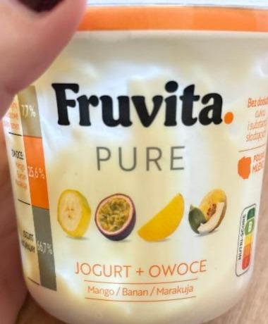 Zdjęcia - Jourt + owoce mango banan marakuja Fruvita