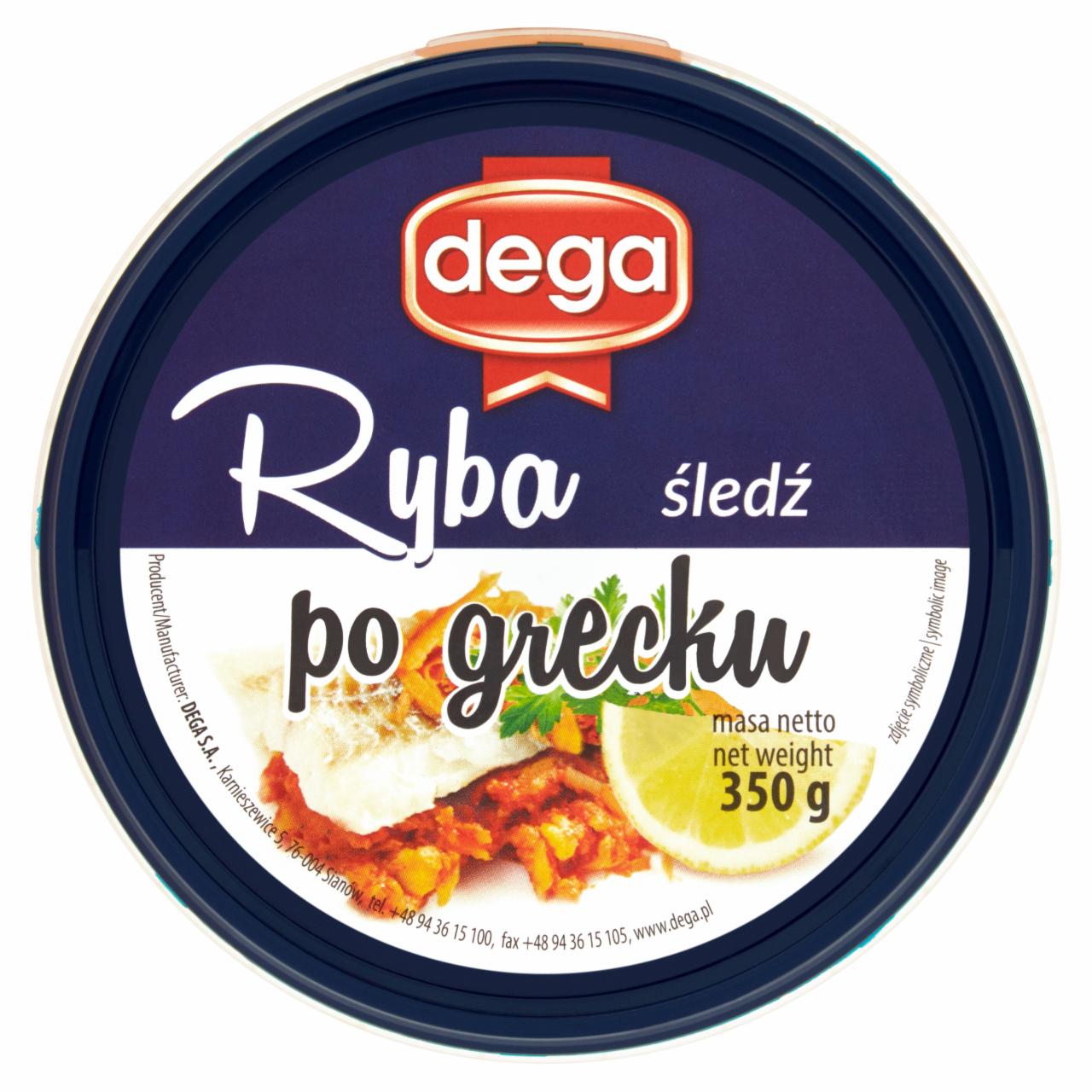 Zdjęcia - Dega Ryba śledź po grecku 350 g