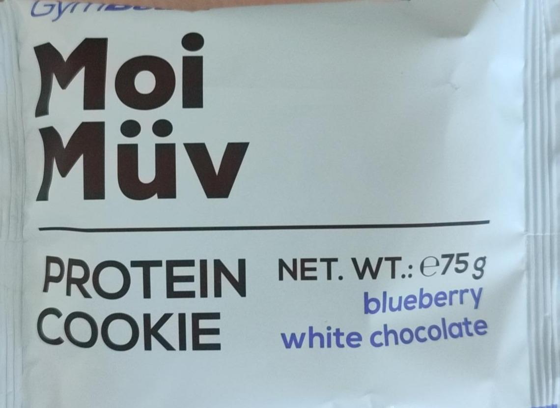 Zdjęcia - Moi muv protein cookie blueberry white chocolate GymBeam