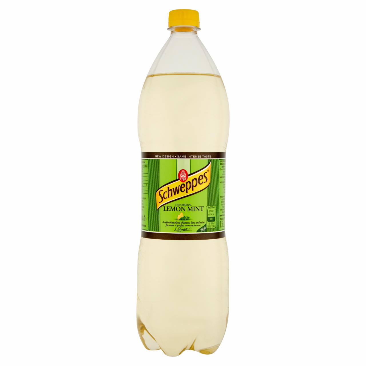 Zdjęcia - Schweppes Lemon Mint Napój gazowany o smaku cytrynowo-miętowym 1,5 l