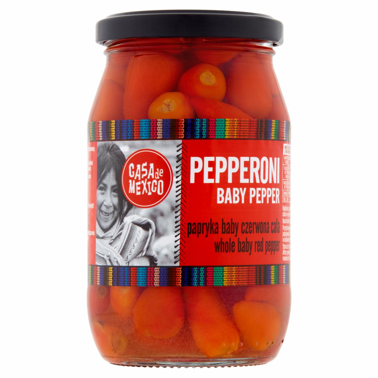 Zdjęcia - Casa de Mexico Papryka Pepperoni baby czerwona cała 325 g