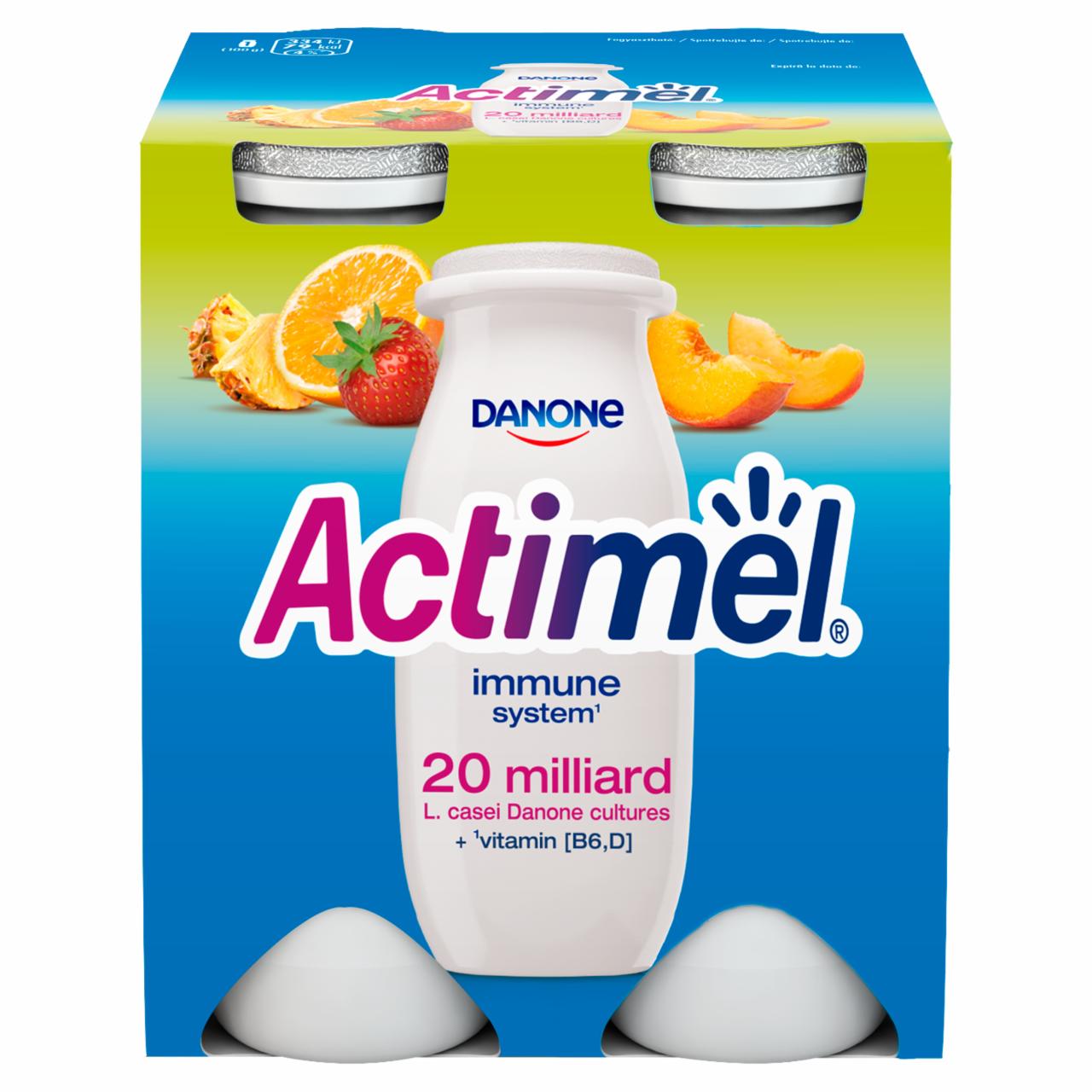 Zdjęcia - Actimel Napój jogurtowy o smaku wieloowocowym 400 g (4 x 100 g)