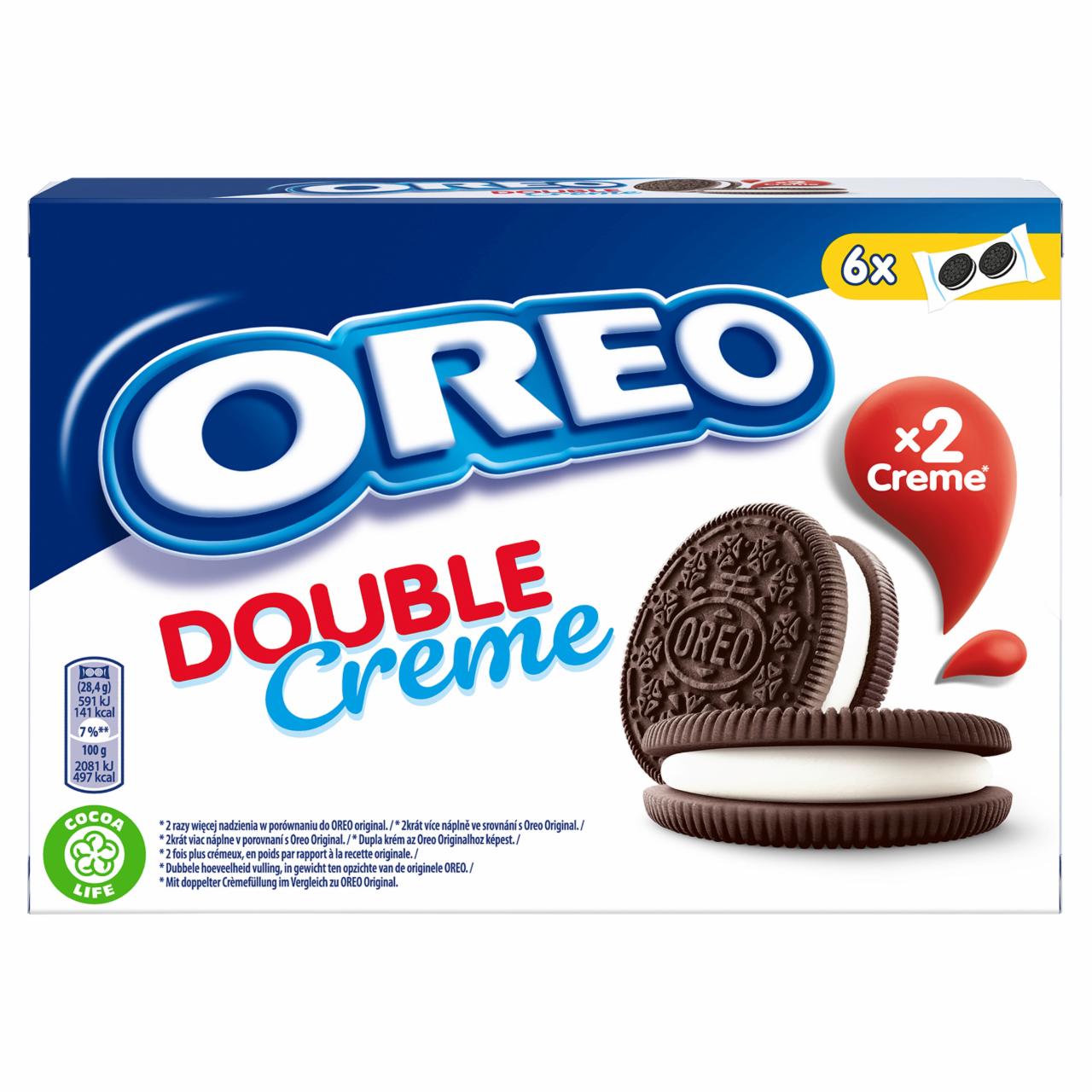 Zdjęcia - Oreo Double Ciastka kakaowe z nadzieniem o smaku waniliowym 170 g (12 sztuk)