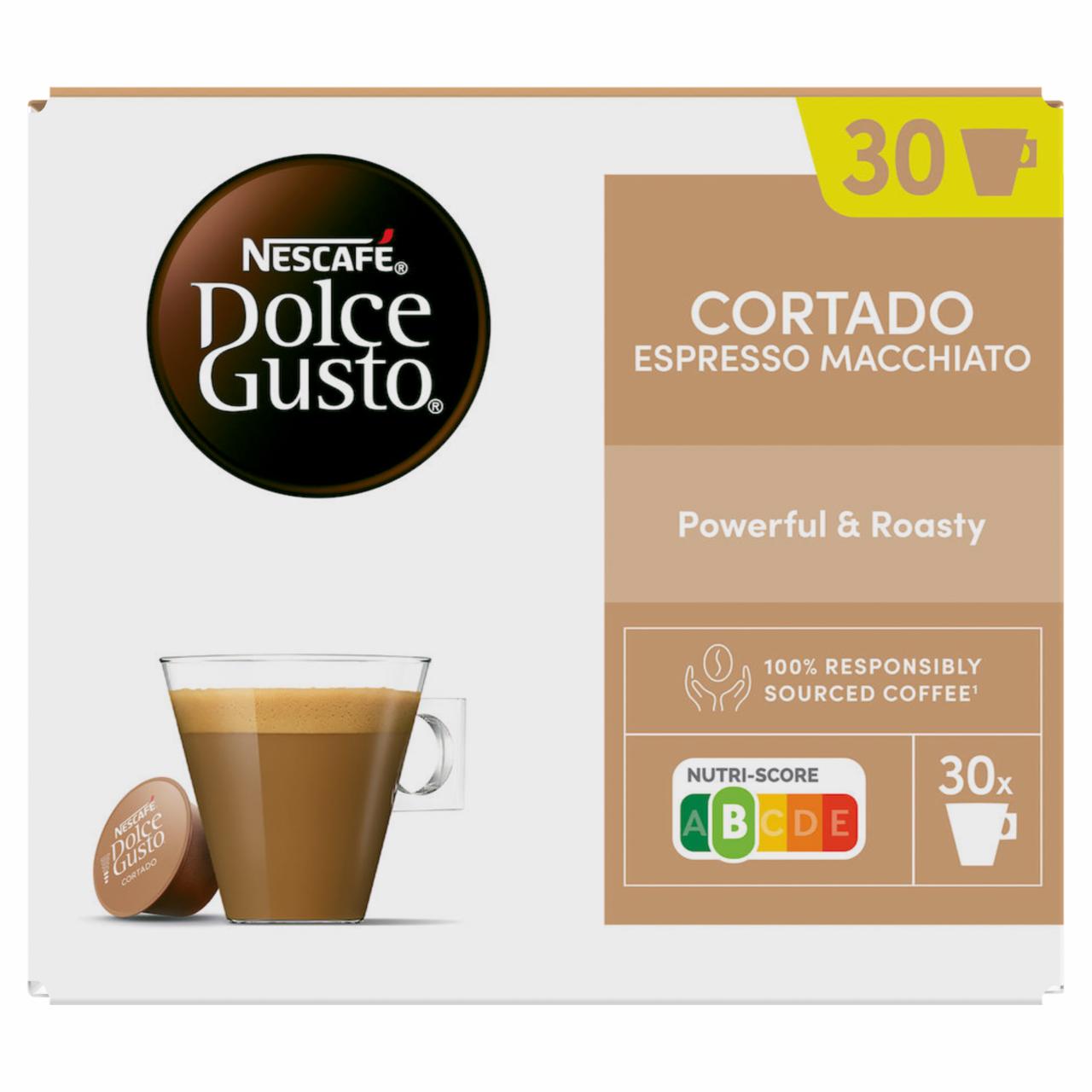 Zdjęcia - Nescafé Dolce Gusto Cortado Pełne mleko w proszku z kawą rozpuszczalną 189 g (30 x 6,3 g)