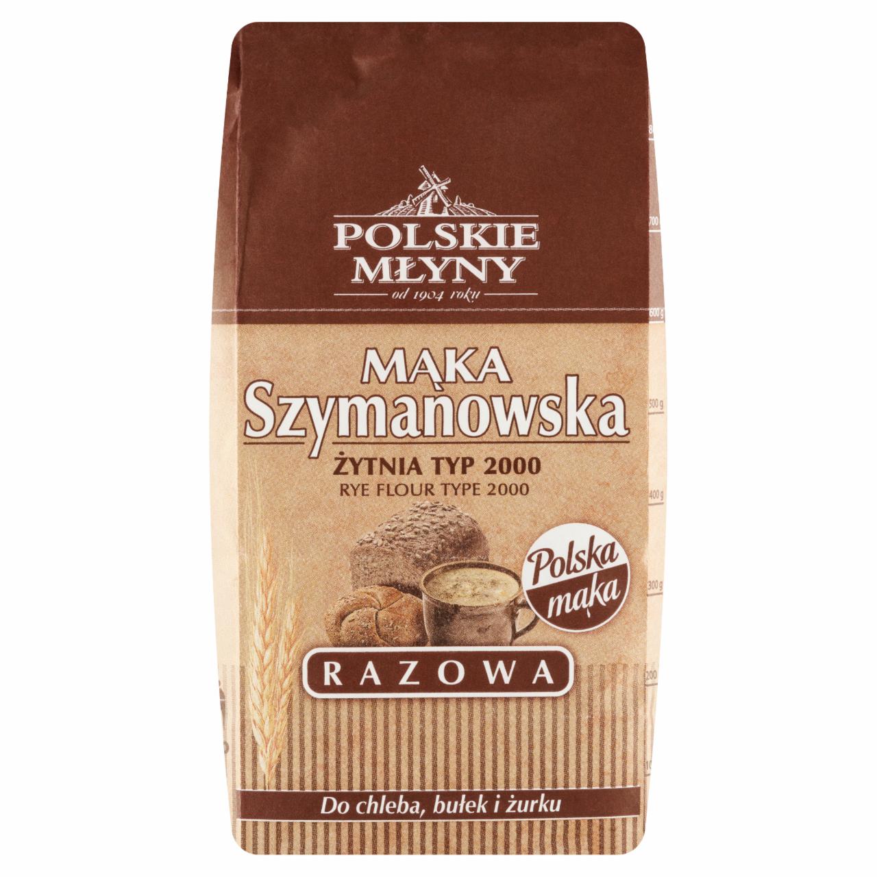 Zdjęcia - Polskie Młyny Mąka Szymanowska żytnia razowa typ 2000 800 g