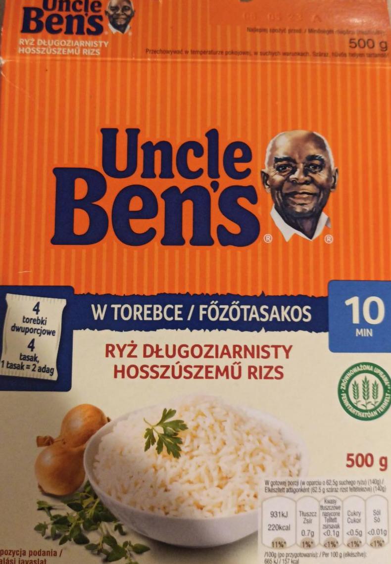 Zdjęcia - Uncle ben's ryż długoziarnisty (porcja 62g suchy, po przygotowaniu 140g)