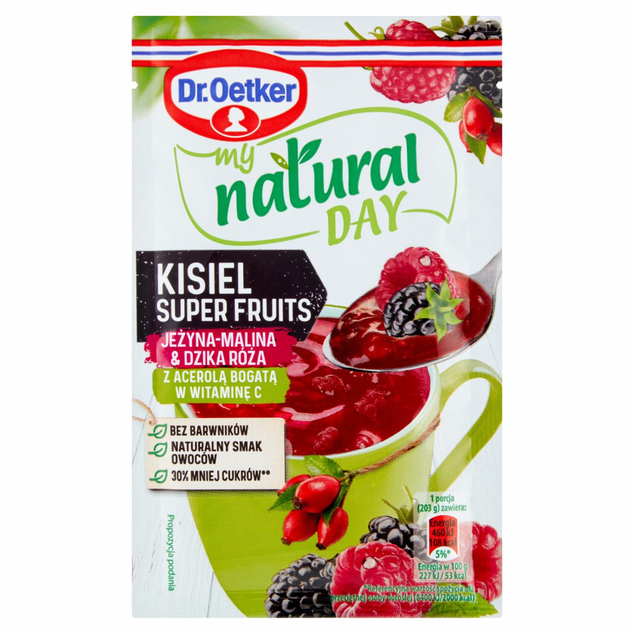 Zdjęcia - Dr. Oetker My Natural Day Kisiel Super Fruits jeżyna-malina & dzika róża 28 g