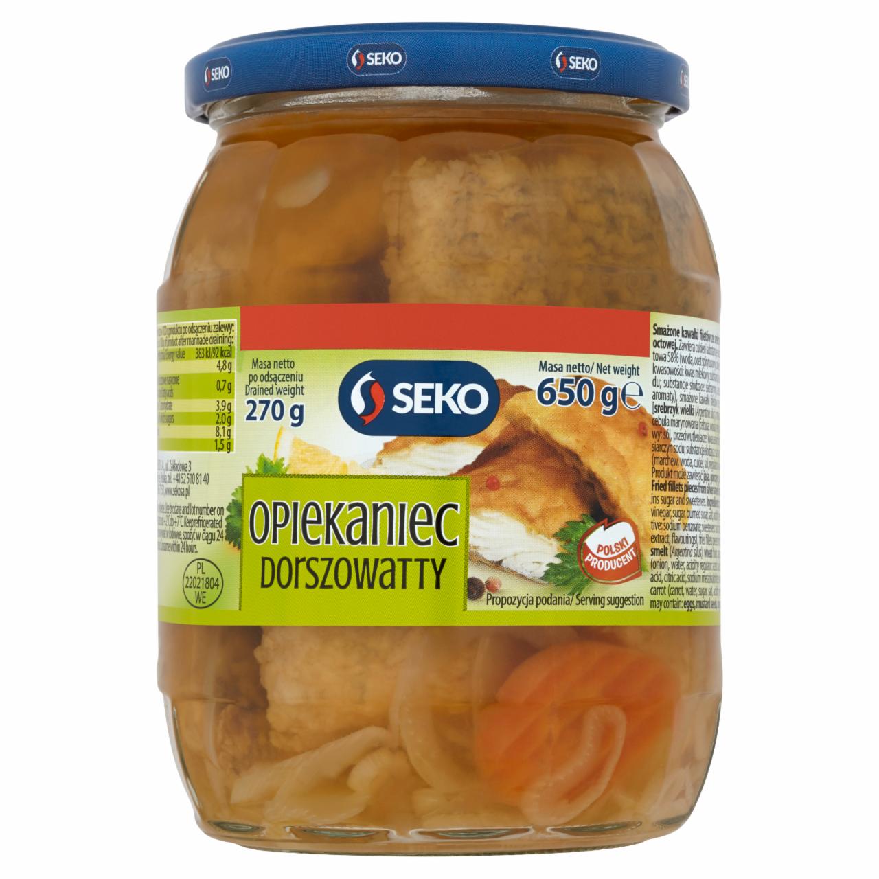 Zdjęcia - Seko Opiekaniec dorszowaty Filety smażone w zalewie octowej 650 g