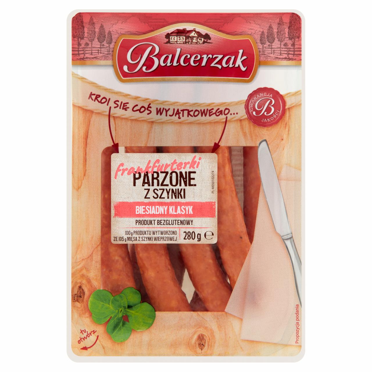 Zdjęcia - Balcerzak Frankfurterki parzone z szynki 280 g