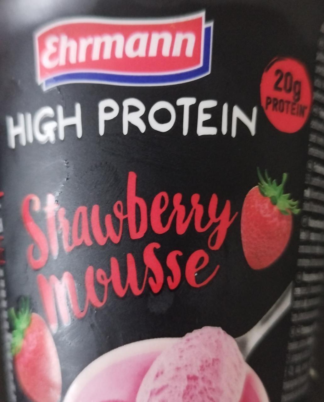 Zdjęcia - High Protein Strawberry Mousse Ehrmann