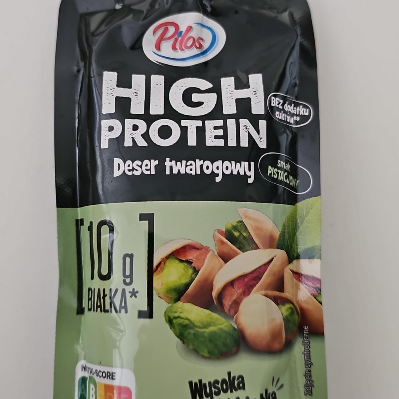 Zdjęcia - High protein deser twarogowy smak pistacja Pilos