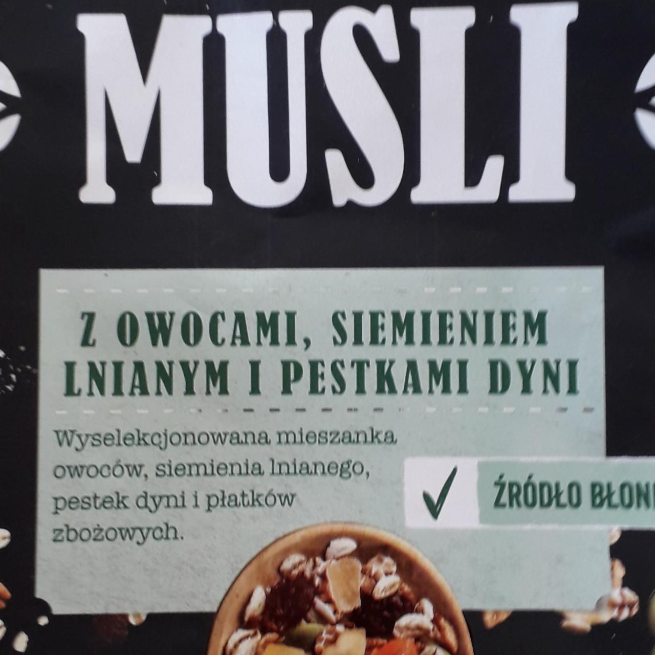 Zdjęcia - Musli z owocami siemieniem lnianym i pestkami dyni Lidl