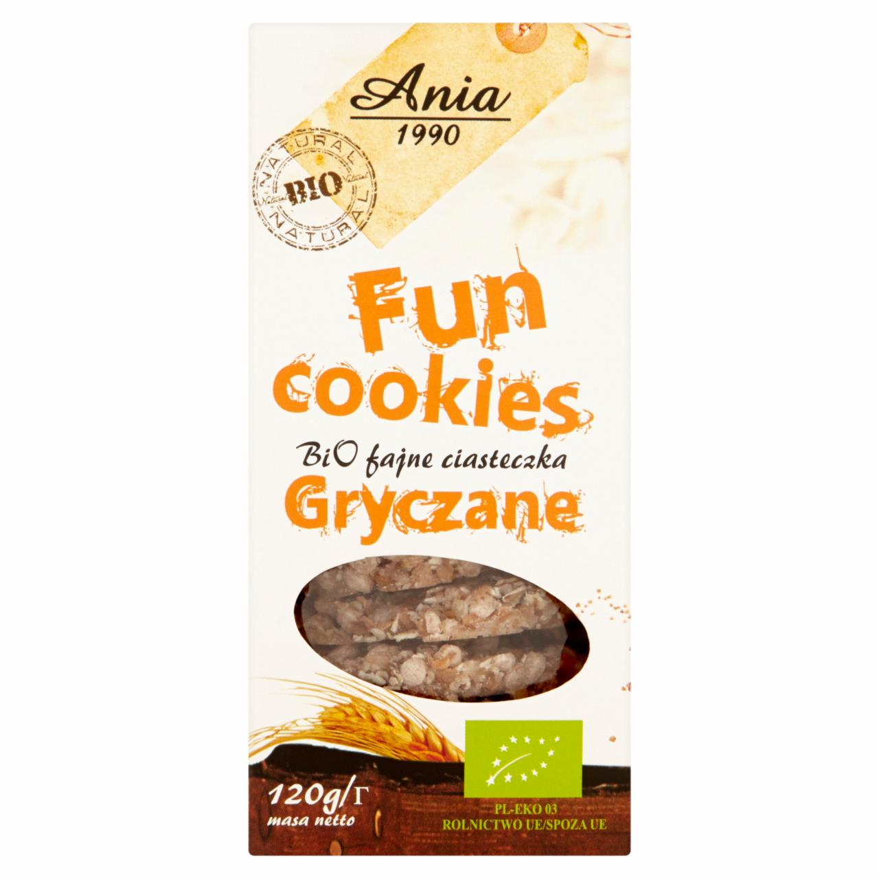 Zdjęcia - Ania Fun Cookies Bio fajne ciasteczka gryczane 120 g