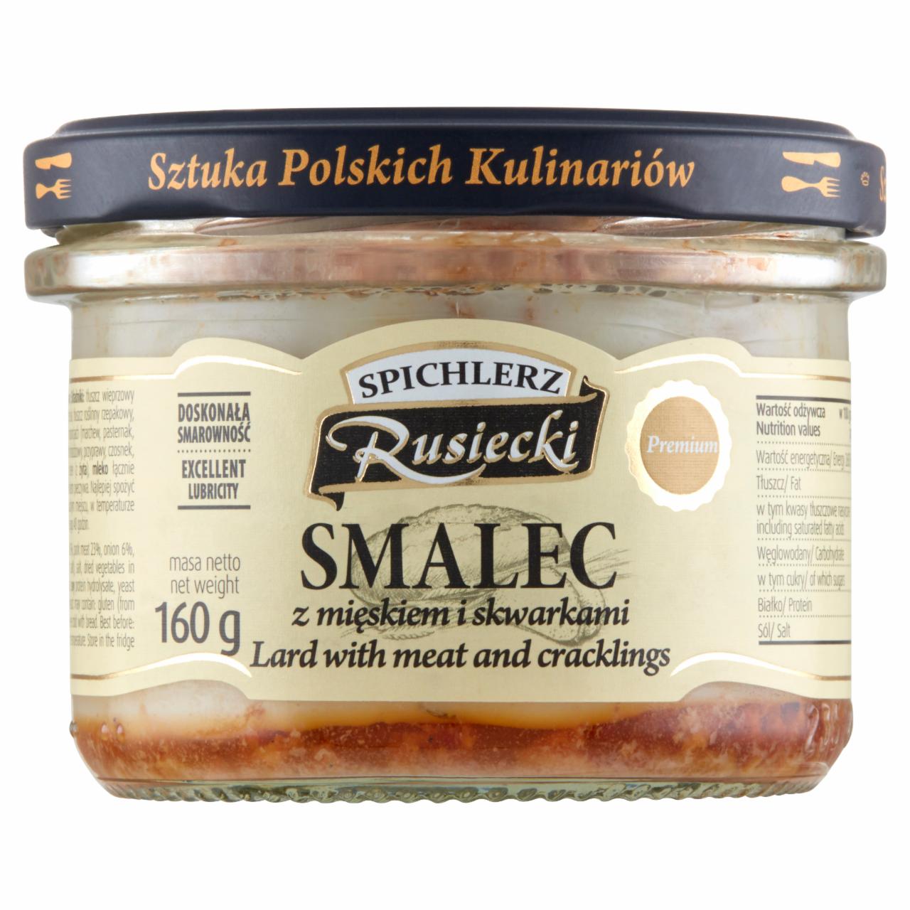 Zdjęcia - Spichlerz Rusiecki Smalec z mięskiem i skwarkami 160 g