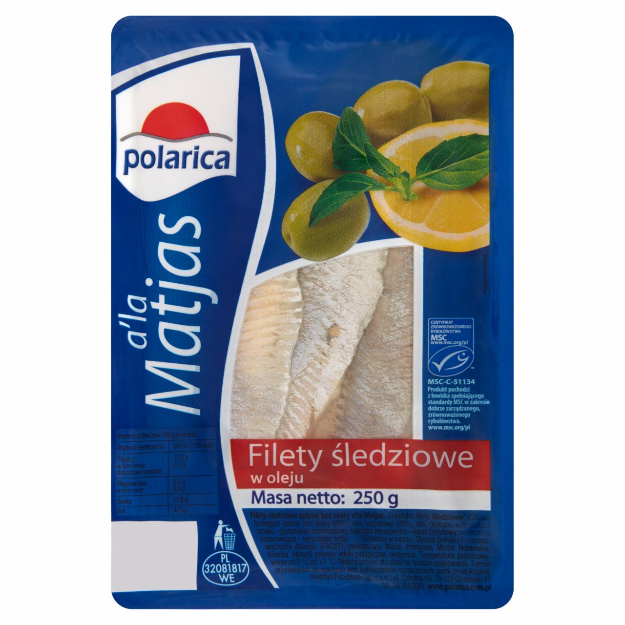 Zdjęcia - Polarica Filety śledziowe a'la Matjas w oleju 250 g