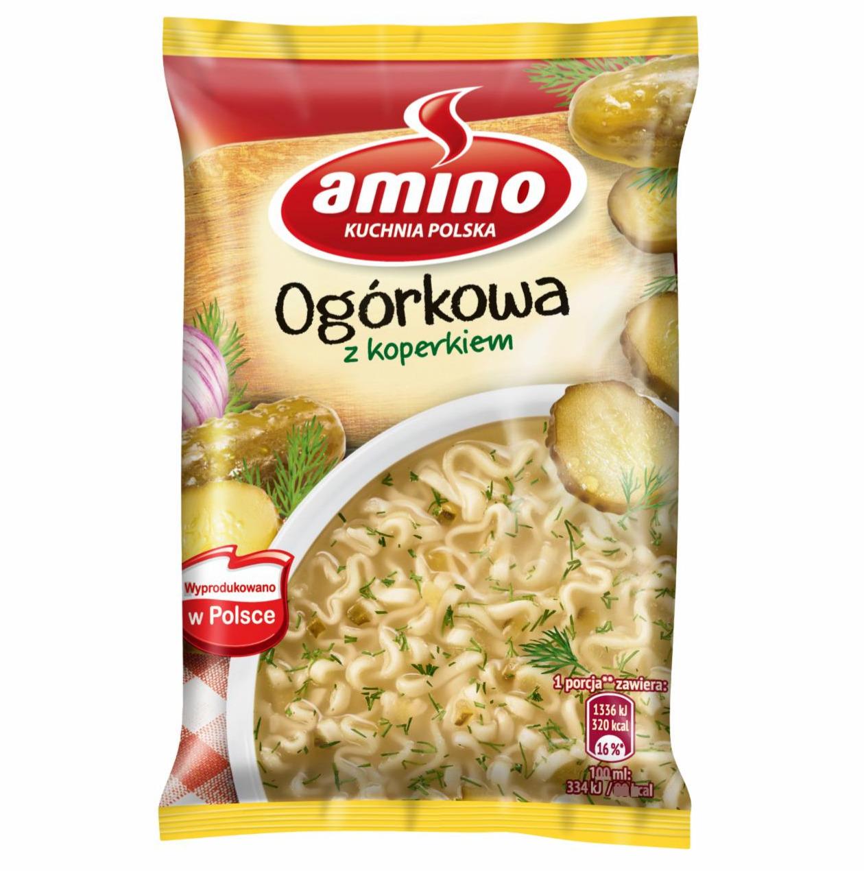 Zdjęcia - Amino Zupa błyskawiczna ogórkowa z koperkiem 61 g