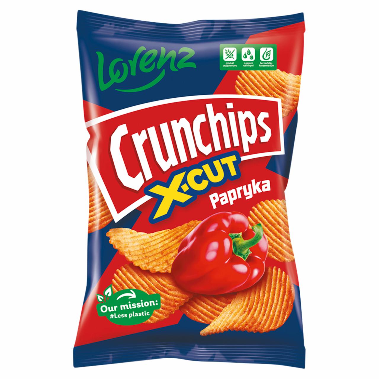 Zdjęcia - Crunchips X-Cut Chipsy ziemniaczane o smaku papryka 140 g