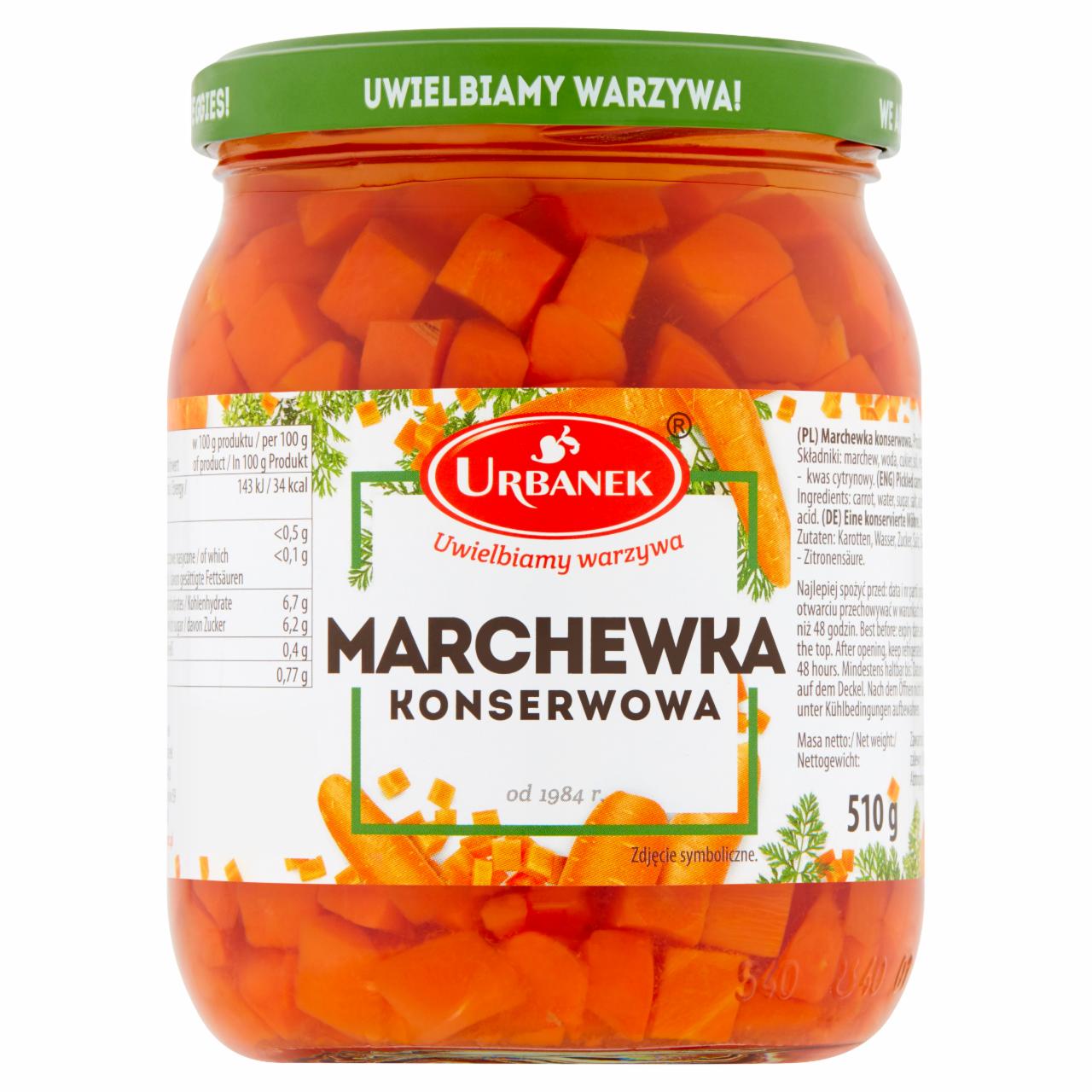 Zdjęcia - Urbanek Marchewka konserwowa 510 g