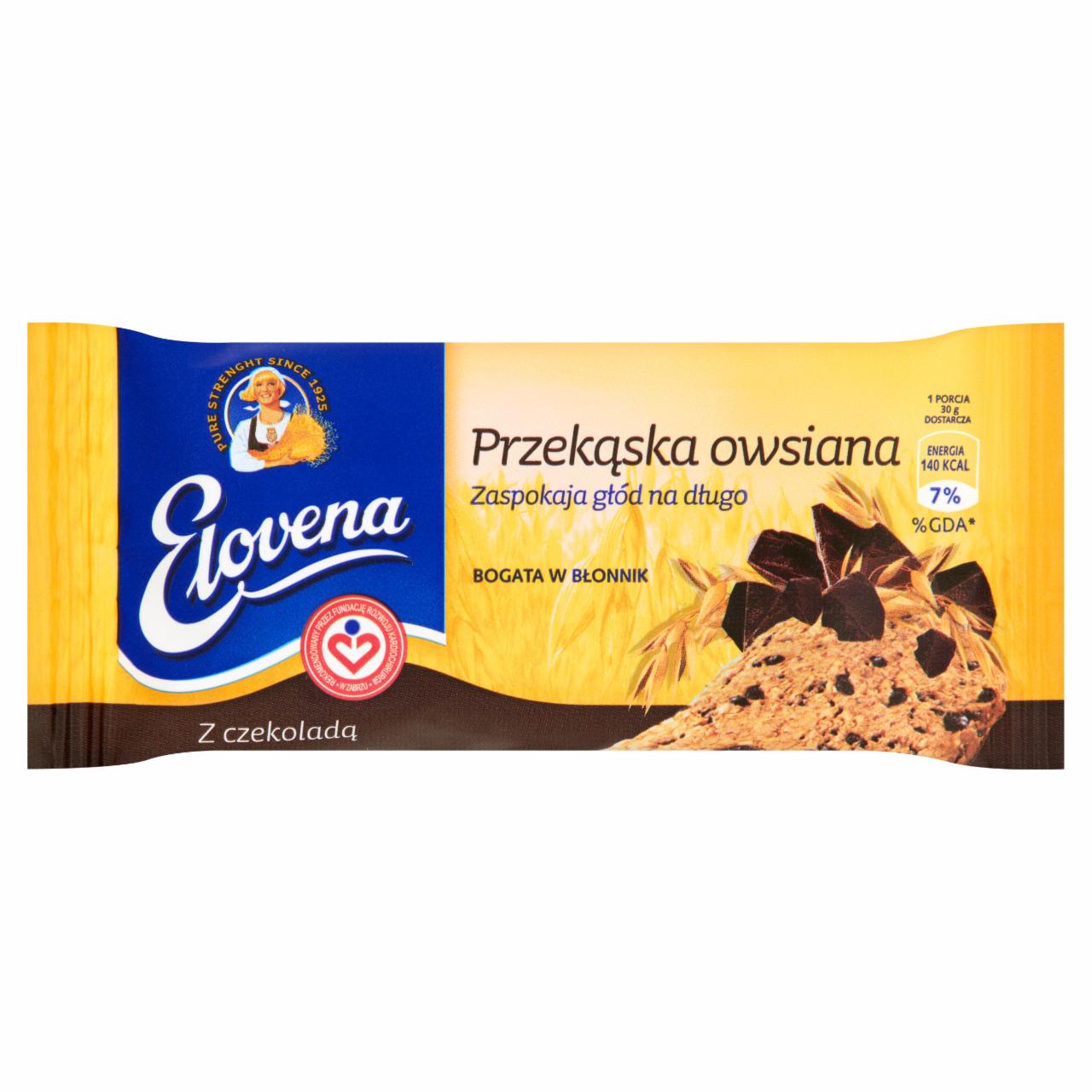 Zdjęcia - Elovena Przekąska owsiana z czekoladą 30 g