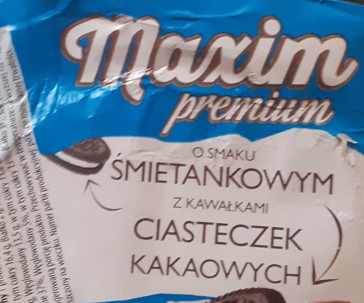 Zdjęcia - Lody o smaku śmietankowym z kawałkami ciasteczek Maxim premium