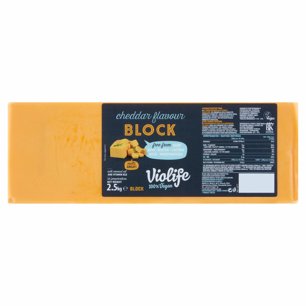 Zdjęcia - Violife Blok o smaku cheddara 2.5 kg